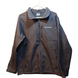 Columbia Ascender‎ Full Zip Fleece Lined Softshell Jacket Men's Large Gray